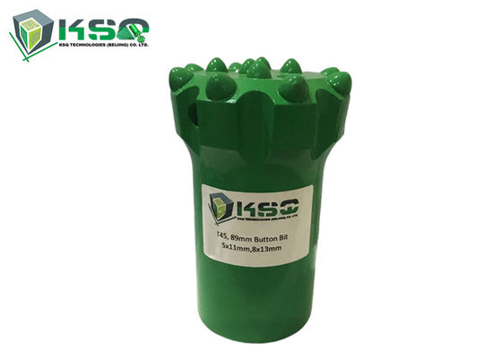 T45 Threaded Drop Center Ballistic Button drill bit for rock , 76mm 89mm 102mm