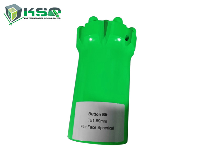 T51-89 مم لقمة زر بسن لولبي بتصميم كربيد شبه كروي للحفر على المقاعد