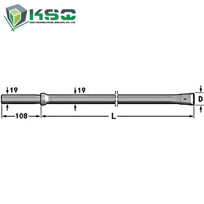 H19 Hex Chisel Bit Integral Drill Rod 19*108mm Stable And Reliable