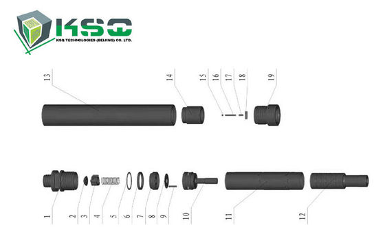 دث أدوات الحفر الملكية عملية المعالجة الحرارية DTH90-I المطرقة
