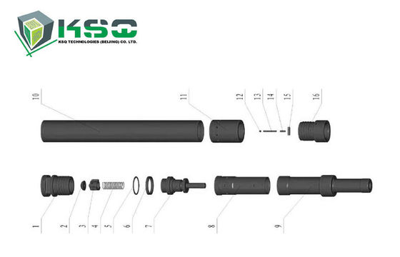 التعدين تحت الأرض دث أدوات الحفر DTH4.5 مطرقة / DTH4.5-10 المكبس القضية