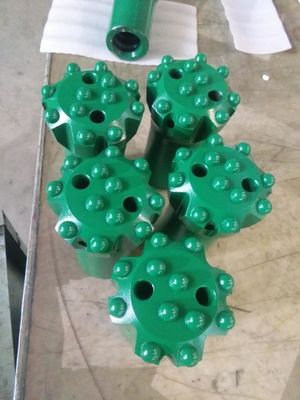 3 بوصة / 3.5 بوصة T38 Dth زر بت retrac الجسم مع إدراجات كربيد التنجستن البالستية / كروية